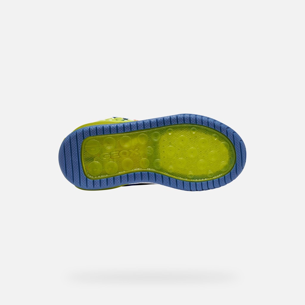 Chaussures avec lumi&egrave;res INEK GAR&Ccedil;ON Bleu roi/Citron vert - image number 7 | GEOX