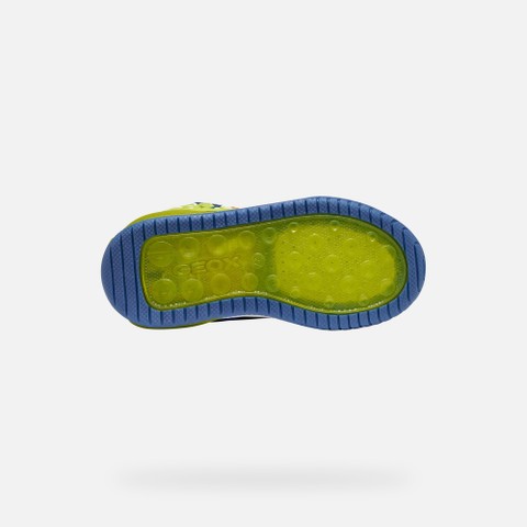 Chaussures avec lumi&egrave;res INEK GAR&Ccedil;ON Bleu roi/Citron vert - image number 7 | GEOX