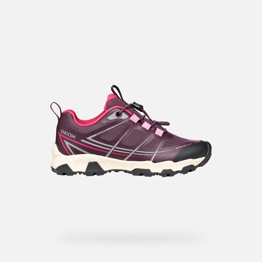 Waterproof sneakers MAGNETAR   GIRL Burgundy/Pink - image number 1 | GEOX