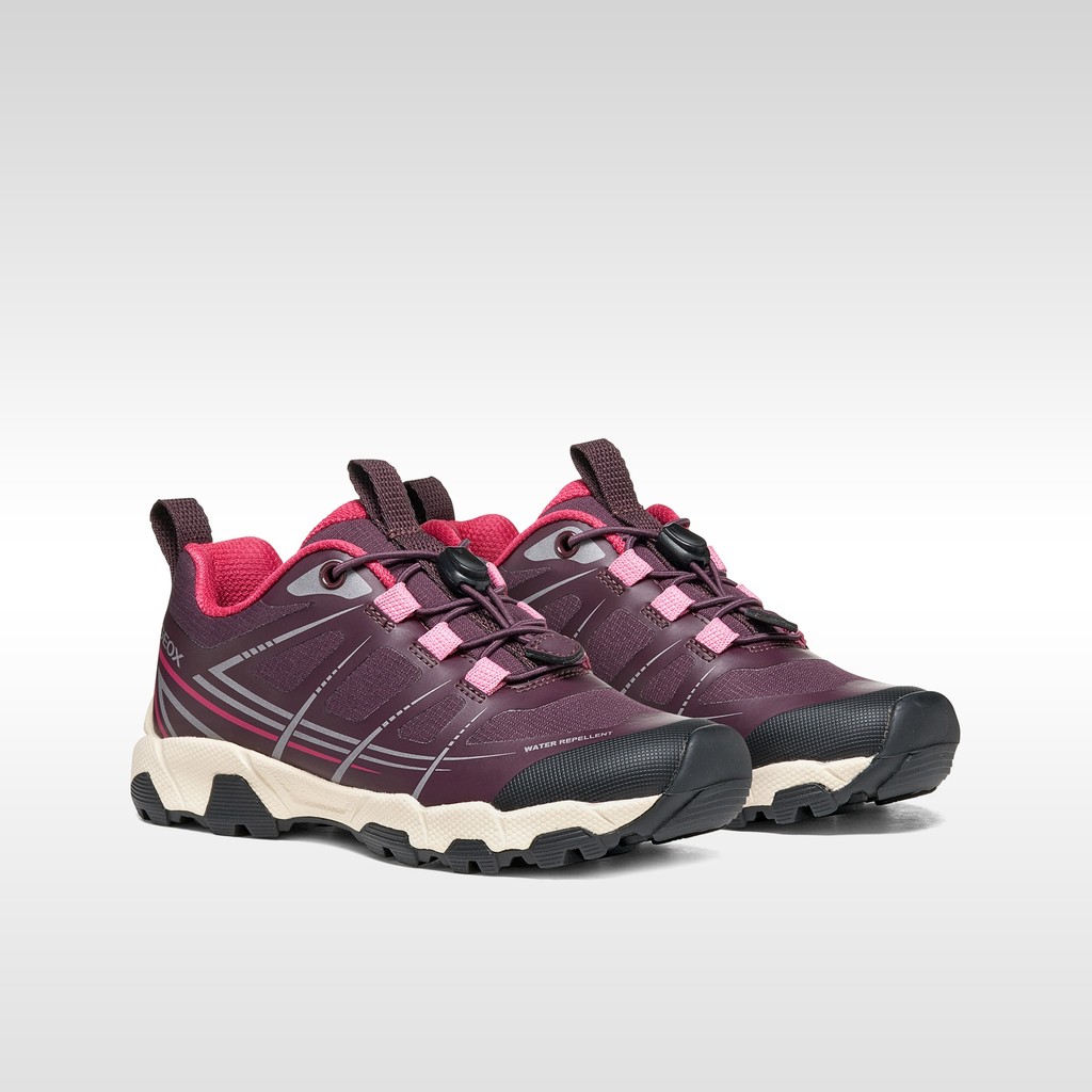 Waterproof sneakers MAGNETAR   GIRL Burgundy/Pink - image number 7 | GEOX