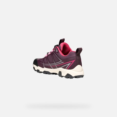 Waterproof sneakers MAGNETAR   GIRL Burgundy/Pink - image number 3 | GEOX