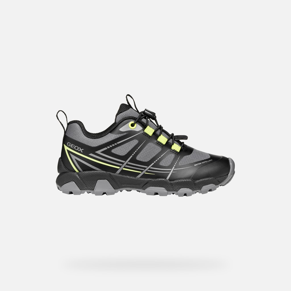 Waterproof sneakers MAGNETAR   BOY Black/Lime - image number 1 | GEOX