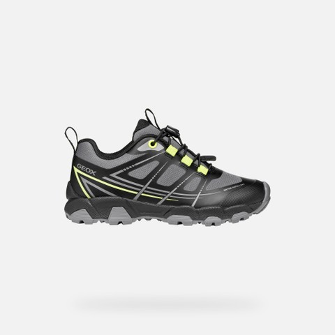 Waterproof sneakers MAGNETAR   BOY Black/Lime - image number 1 | GEOX