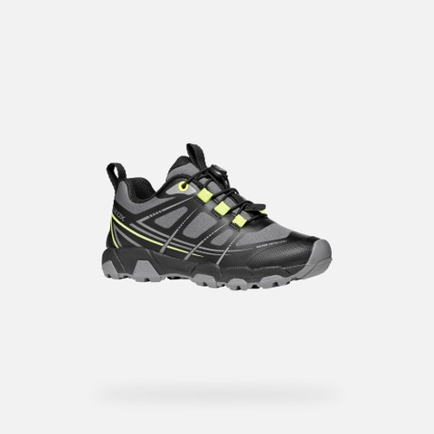 Waterproof sneakers MAGNETAR   BOY Black/Lime - image number 2 | GEOX