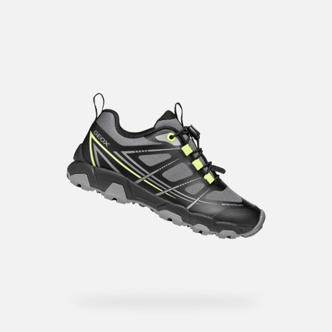 Waterproof sneakers MAGNETAR   BOY Black/Lime | GEOX