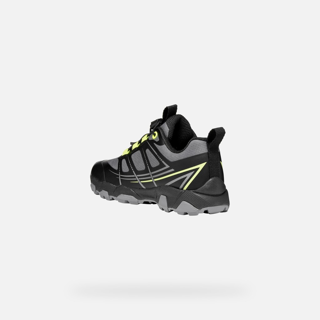 Waterproof sneakers MAGNETAR   BOY Black/Lime - image number 3 | GEOX