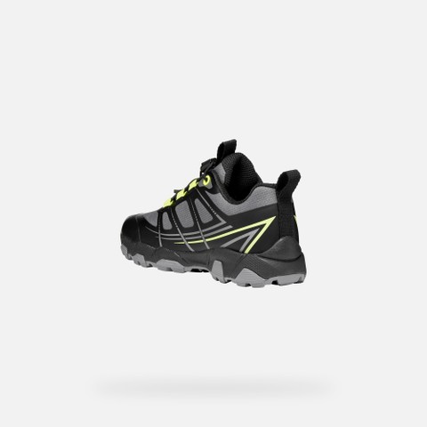 Waterproof sneakers MAGNETAR   BOY Black/Lime - image number 3 | GEOX