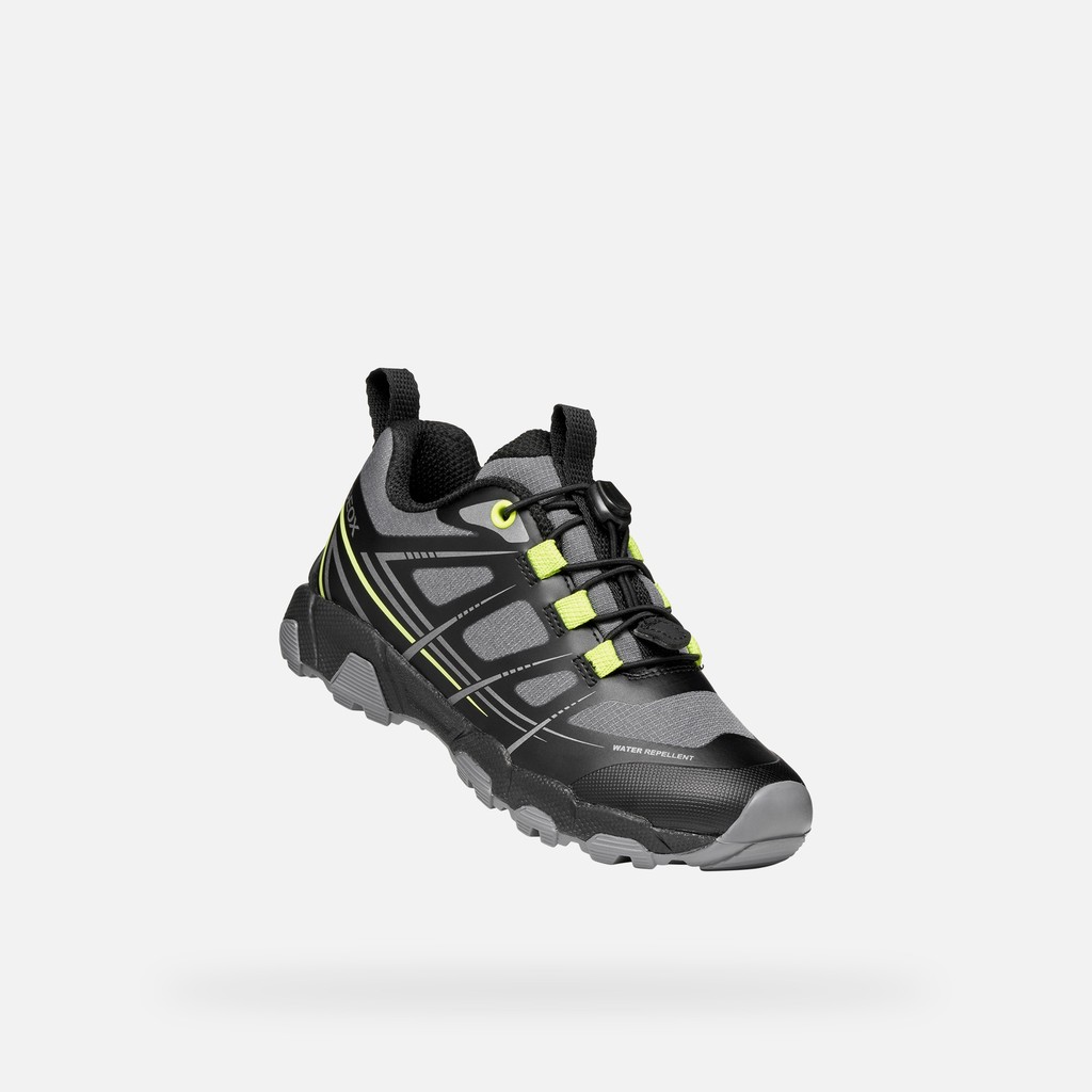 Waterproof sneakers MAGNETAR   BOY Black/Lime - image number 4 | GEOX