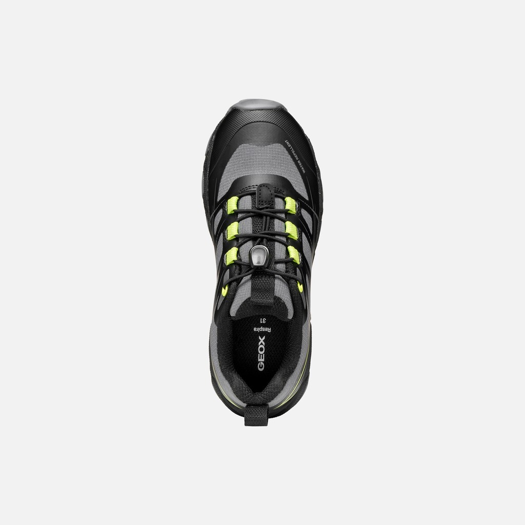 Waterproof sneakers MAGNETAR   BOY Black/Lime - image number 5 | GEOX