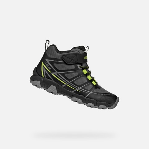 Waterproof sneakers MAGNETAR WR   BOY Black/Lime - image number 0 | GEOX