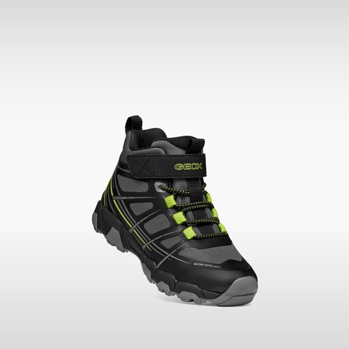 Waterproof sneakers MAGNETAR WR   BOY Black/Lime | GEOX