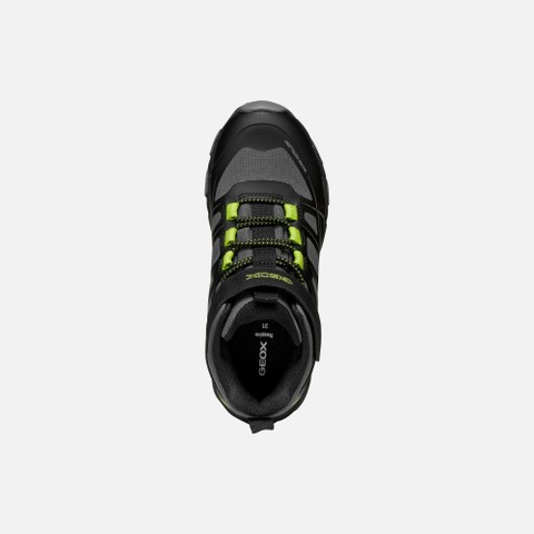 Waterproof sneakers MAGNETAR WR   BOY Black/Lime - image number 5 | GEOX