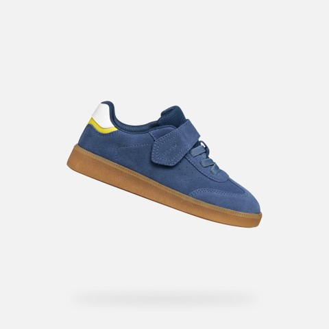 Chaussures &agrave; scratch NEW EMBERLIX GAR&Ccedil;ON Bleu ciel/Vert | GEOX