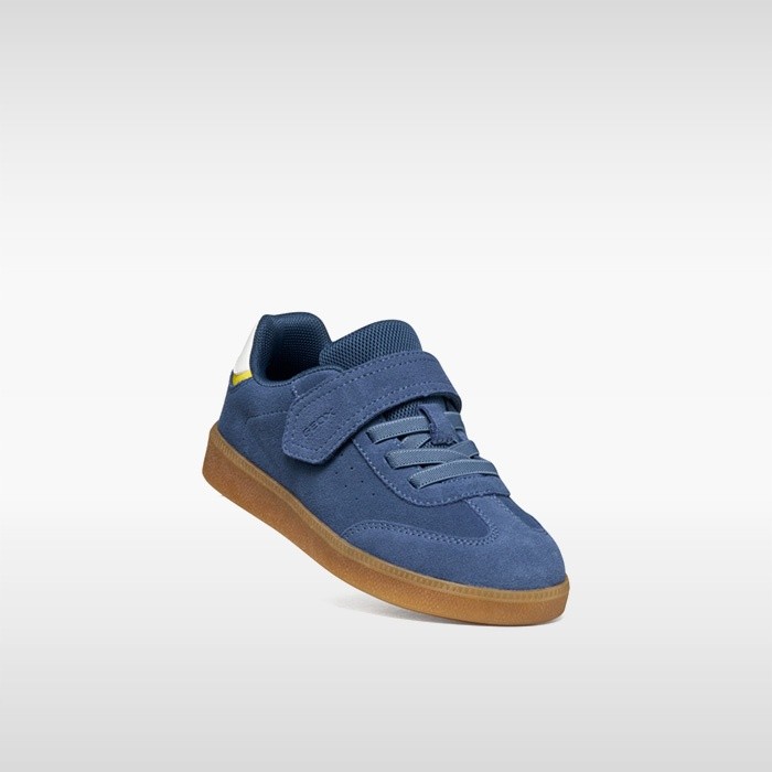 Chaussures &agrave; scratch NEW EMBERLIX GAR&Ccedil;ON Bleu ciel/Vert | GEOX