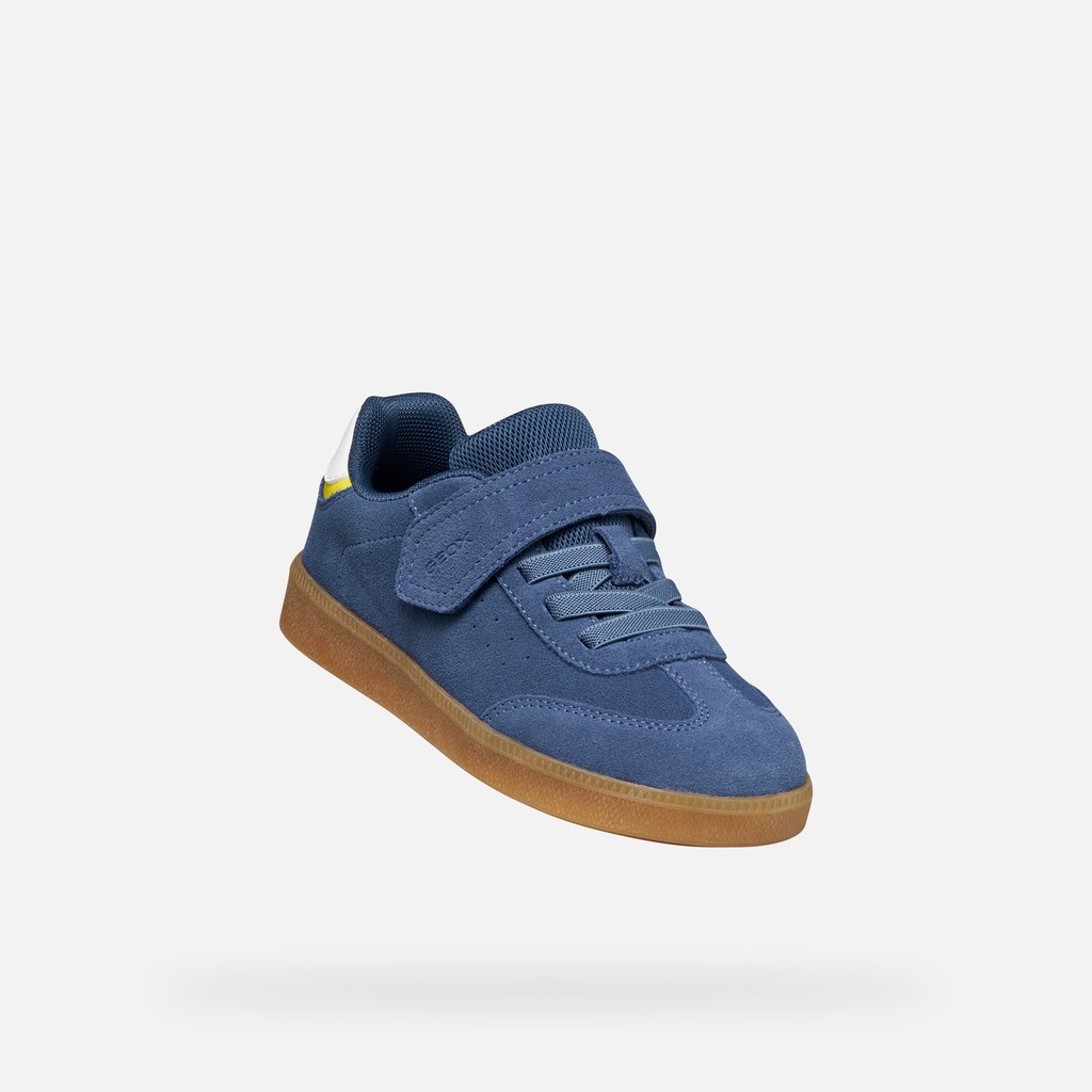Chaussures &agrave; scratch NEW EMBERLIX GAR&Ccedil;ON Bleu ciel/Vert - image number 4 | GEOX