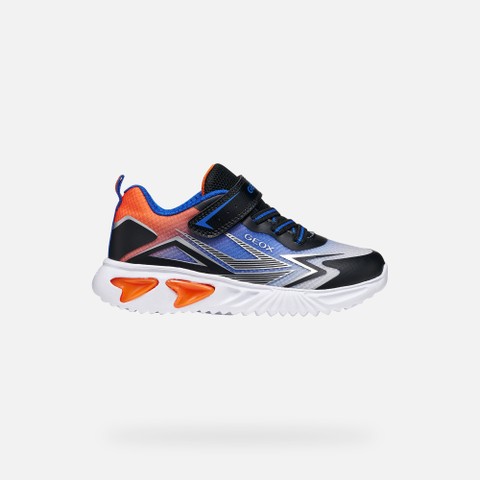 Sneakers with lights ASSISTER BOY Black/Orange - image number 1 | GEOX