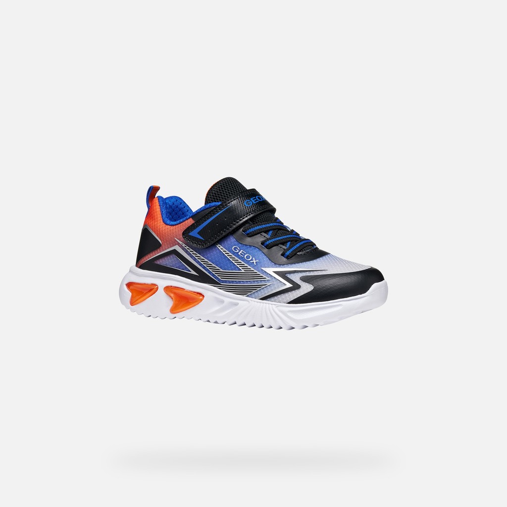 Sneakers with lights ASSISTER BOY Black/Orange - image number 2 | GEOX