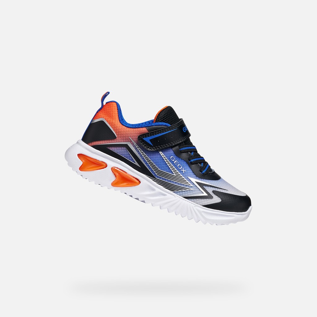 Sneakers with lights ASSISTER BOY Black/Orange - image number 0 | GEOX