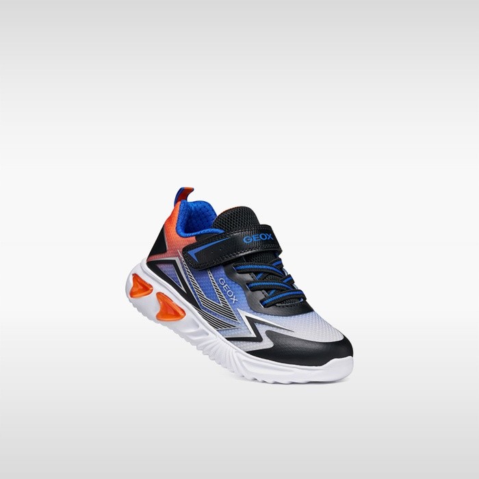 Sneakers with lights ASSISTER BOY Black/Orange | GEOX