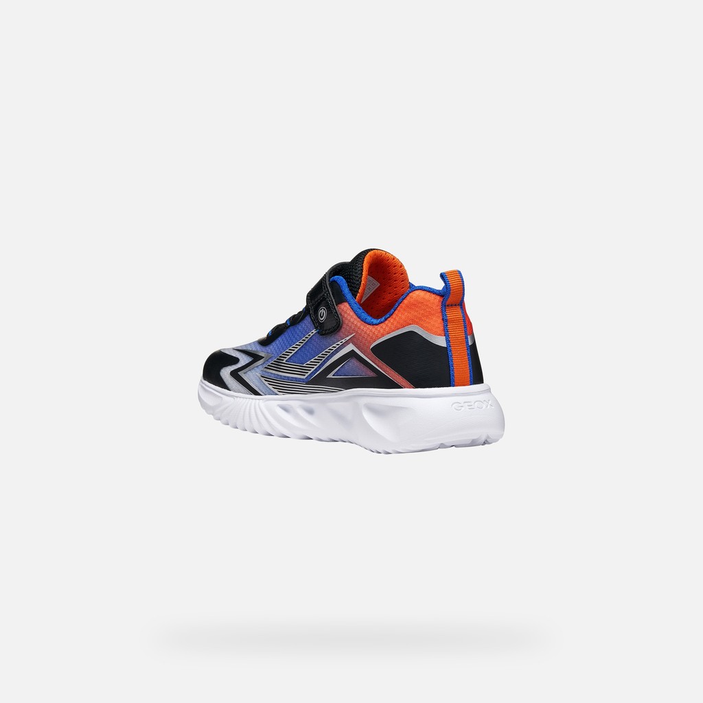 Sneakers with lights ASSISTER BOY Black/Orange - image number 3 | GEOX