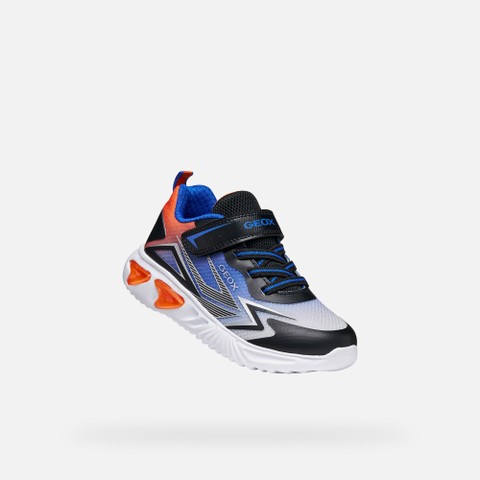 Sneakers with lights ASSISTER BOY Black/Orange - image number 4 | GEOX