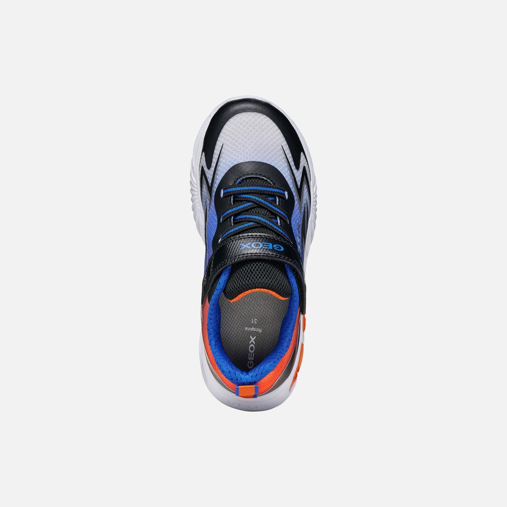 Sneakers with lights ASSISTER BOY Black/Orange - image number 5 | GEOX