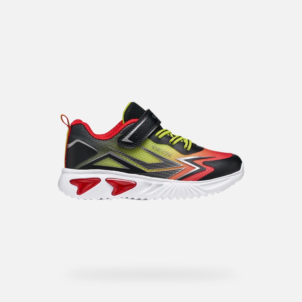 Sneakers with lights ASSISTER BOY Black/Red - image number 1 | GEOX