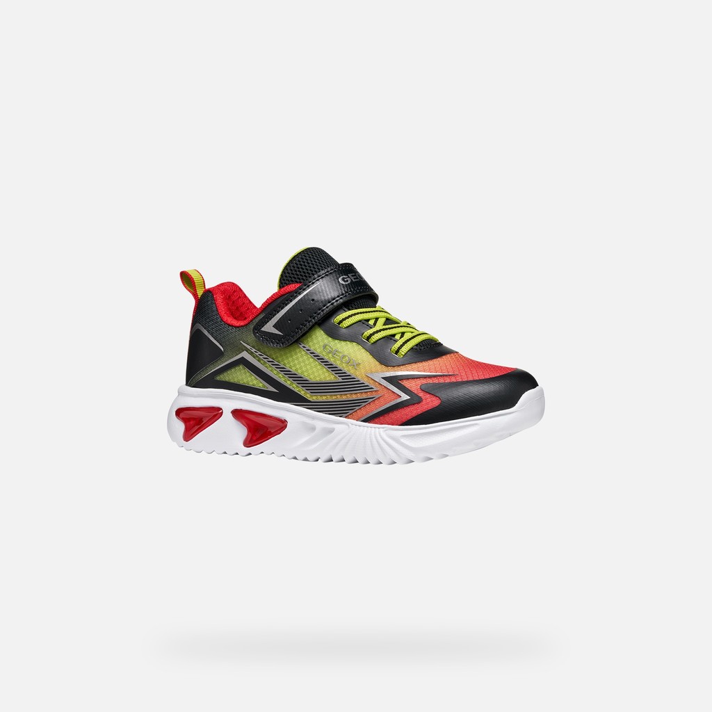 Sneakers with lights ASSISTER BOY Black/Red - image number 2 | GEOX