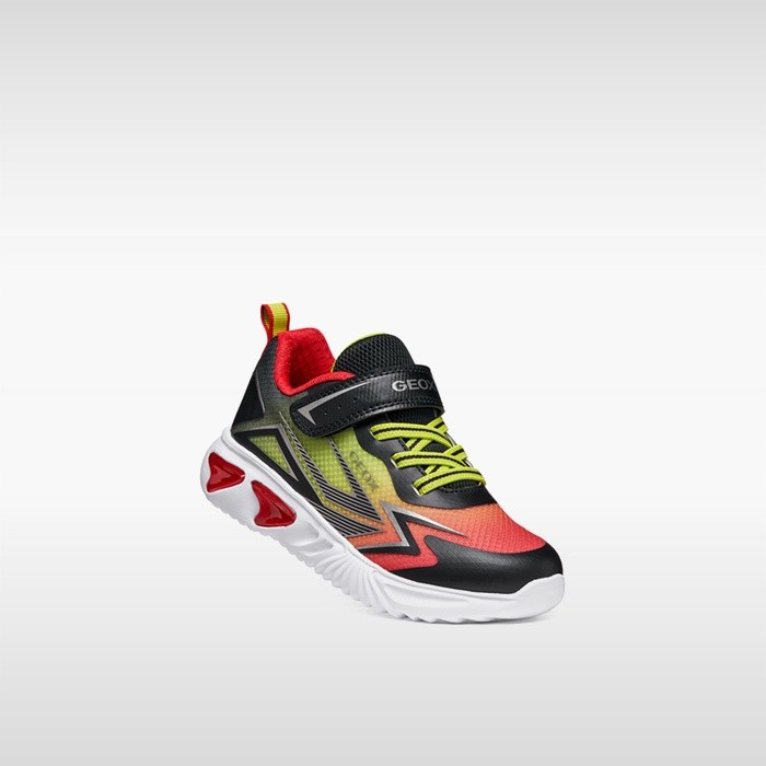 Sneakers with lights ASSISTER BOY Black/Red | GEOX