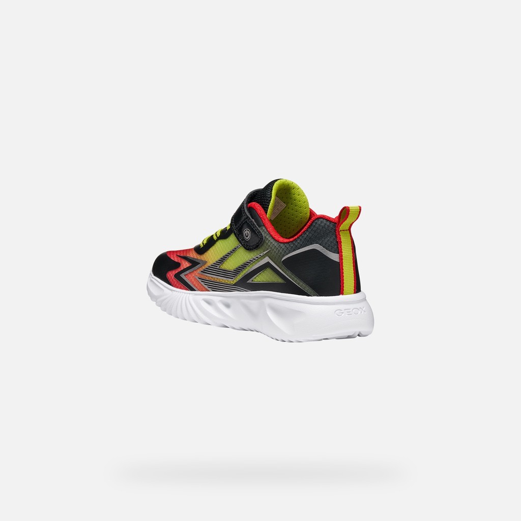 Sneakers with lights ASSISTER BOY Black/Red - image number 3 | GEOX