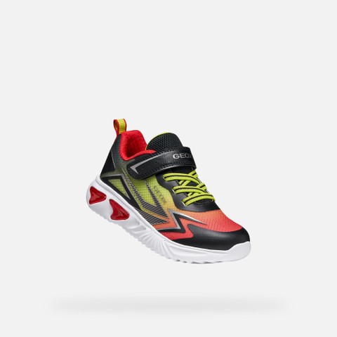 Sneakers with lights ASSISTER BOY Black/Red - image number 4 | GEOX