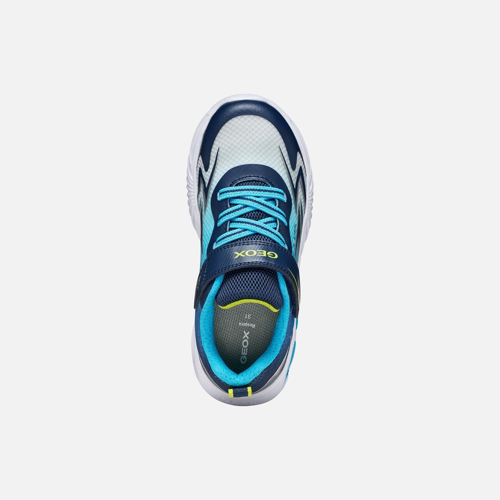 Sneakers with lights ASSISTER BOY Dark Royal/Dark Sky - image number 6 | GEOX