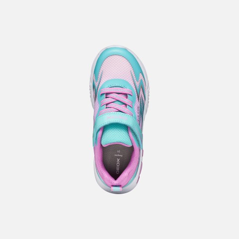 Sneakers with lights ASSISTER GIRL Light blue/Pink - image number 5 | GEOX