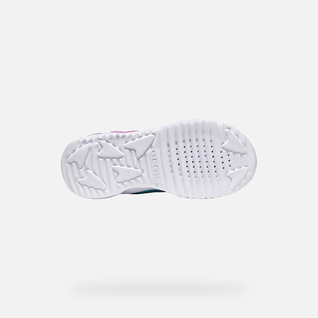 Sneakers with lights ASSISTER GIRL Light blue/Pink - image number 6 | GEOX