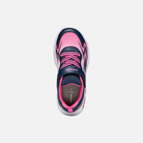 Sneakers with lights ASSISTER GIRL Navy/Fuchsia - image number 5 | GEOX