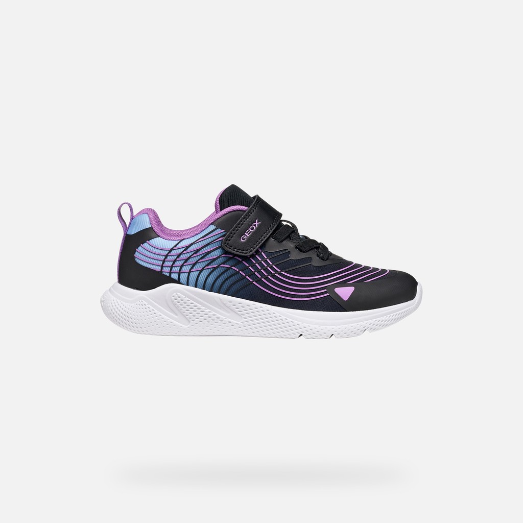 Lightweight breathable shoes SPRINTYE GIRL Black/Pink - image number 1 | GEOX