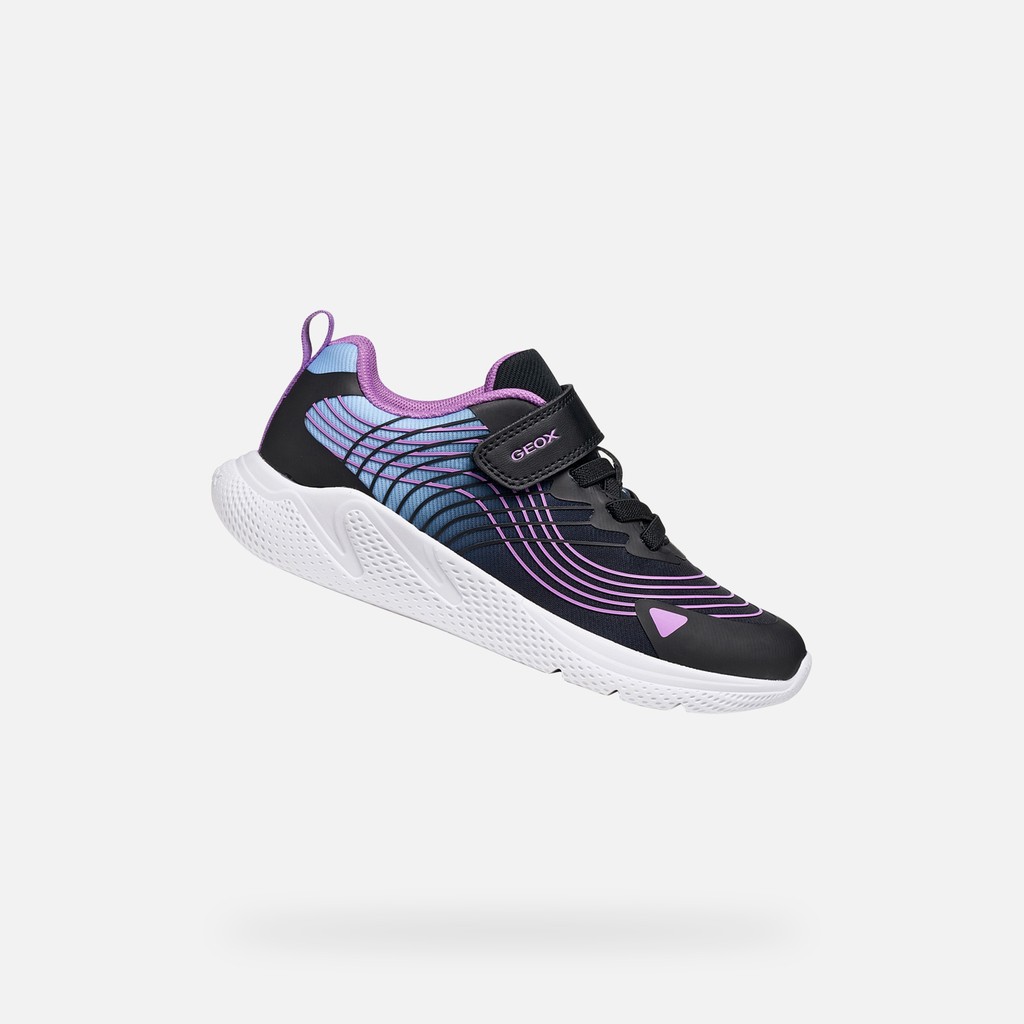 Lightweight breathable shoes SPRINTYE GIRL Black/Pink - image number 0 | GEOX