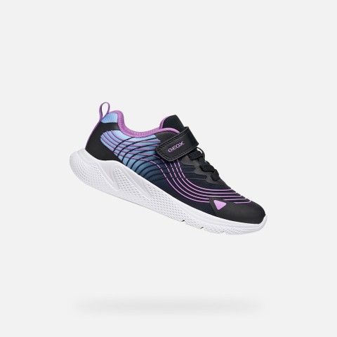 Lightweight breathable shoes SPRINTYE GIRL Black/Pink | GEOX