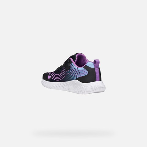 Lightweight breathable shoes SPRINTYE GIRL Black/Pink - image number 3 | GEOX