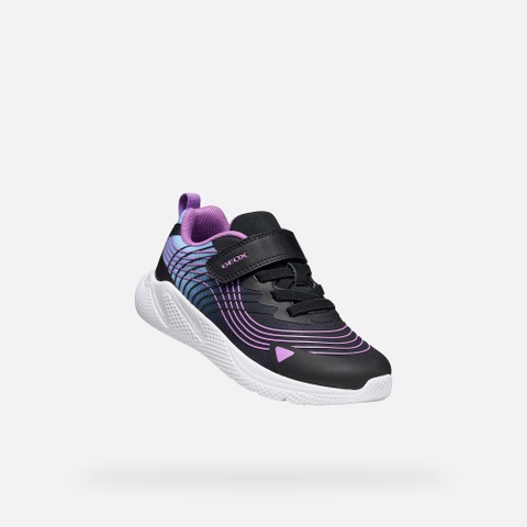 Lightweight breathable shoes SPRINTYE GIRL Black/Pink - image number 4 | GEOX
