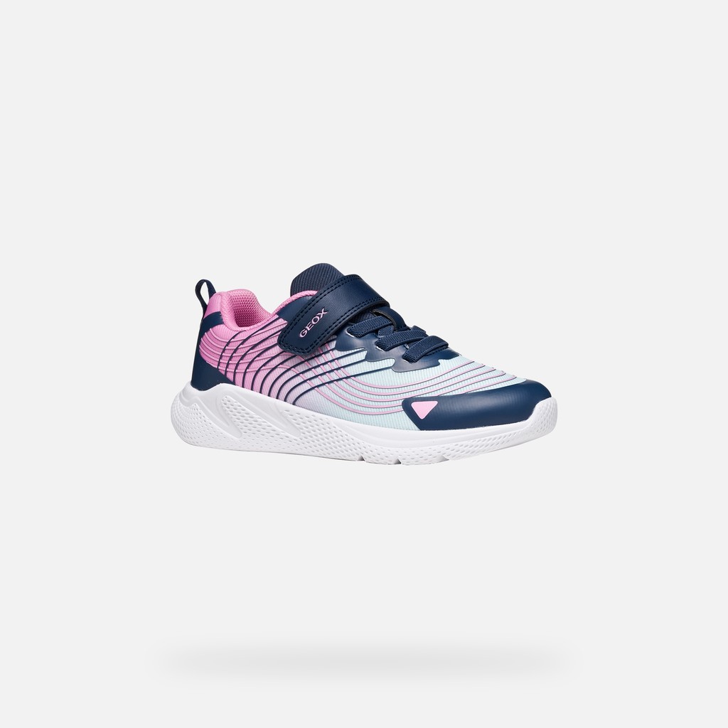 Lightweight breathable shoes SPRINTYE JUNIOR Aqua/Pink - image number 2 | GEOX