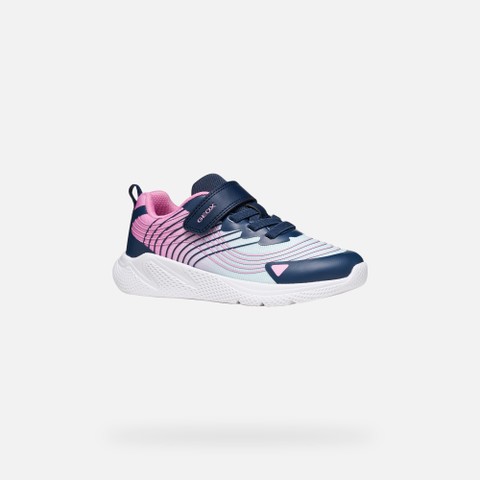 Lightweight breathable shoes SPRINTYE JUNIOR Aqua/Pink - image number 2 | GEOX