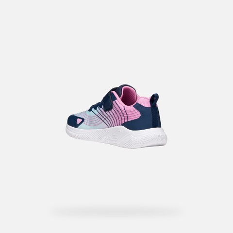Lightweight breathable shoes SPRINTYE JUNIOR Aqua/Pink - image number 3 | GEOX