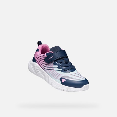 Lightweight breathable shoes SPRINTYE JUNIOR Aqua/Pink - image number 4 | GEOX