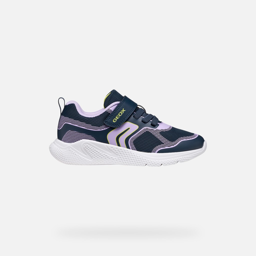 Lightweight breathable shoes SPRINTYE GIRL Navy/Pink - image number 1 | GEOX