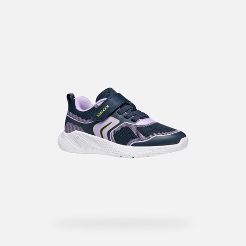 Lightweight breathable shoes SPRINTYE GIRL Navy/Pink - image number 2 | GEOX