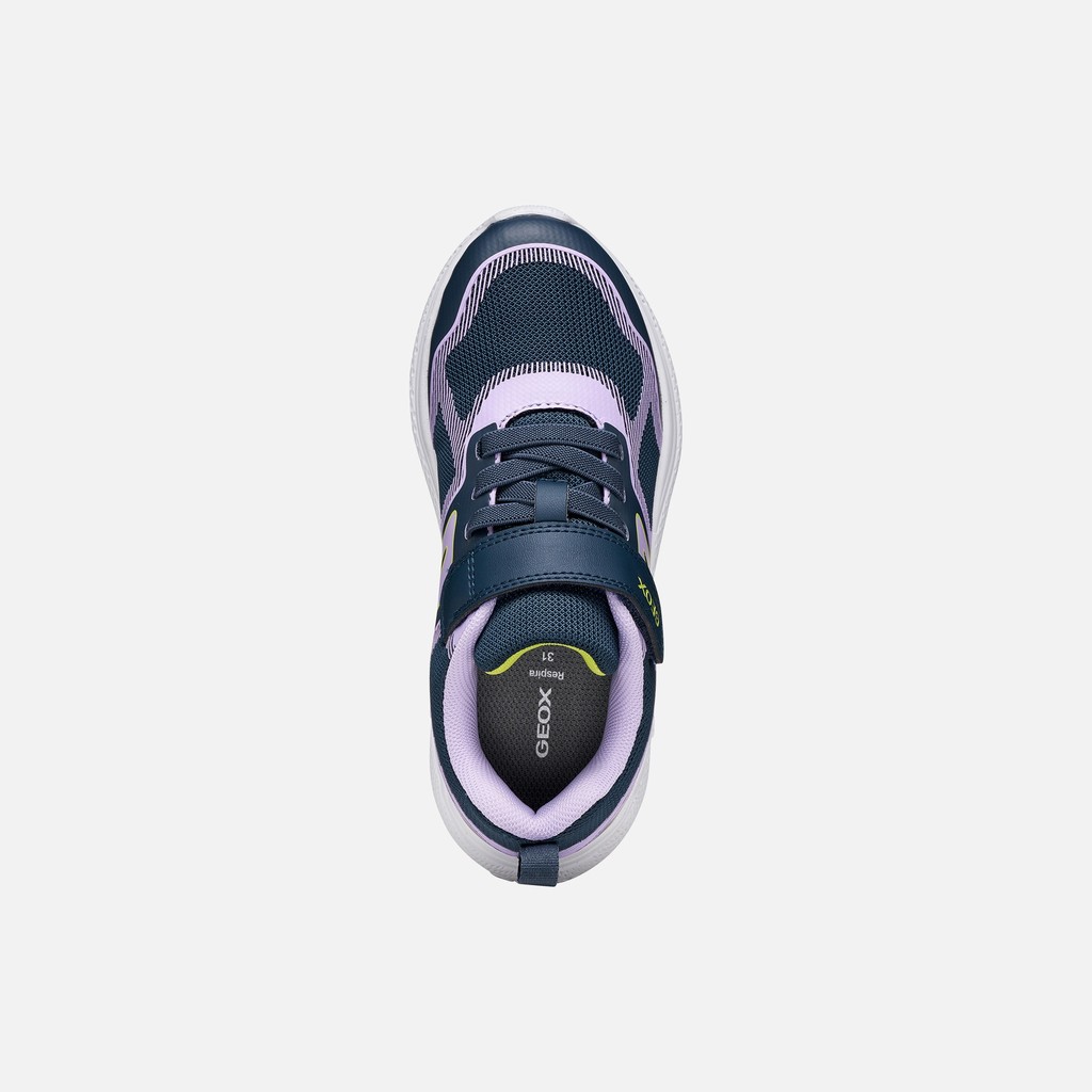 Lightweight breathable shoes SPRINTYE GIRL Navy/Pink - image number 5 | GEOX