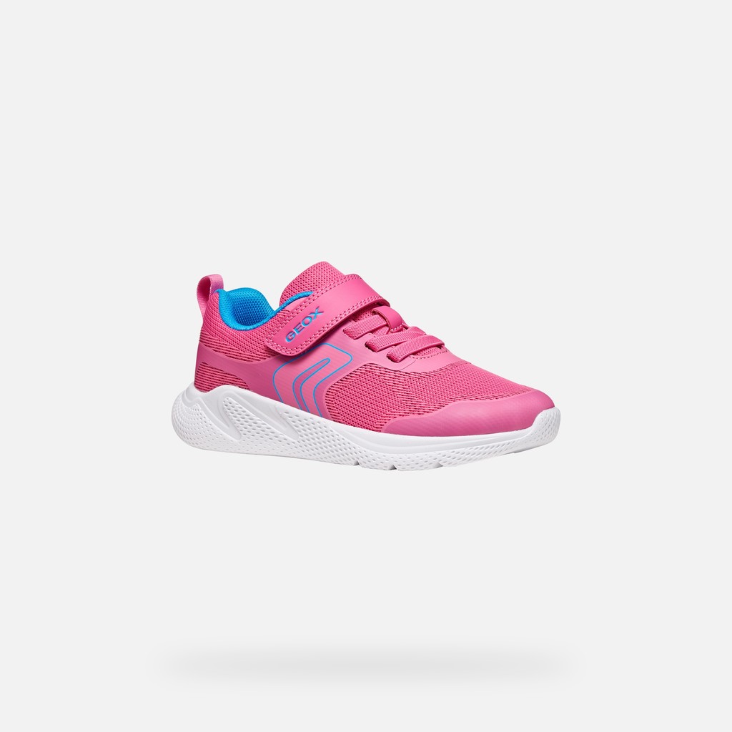 Lightweight breathable shoes SPRINTYE GIRL Fuchsia/Royal - image number 2 | GEOX