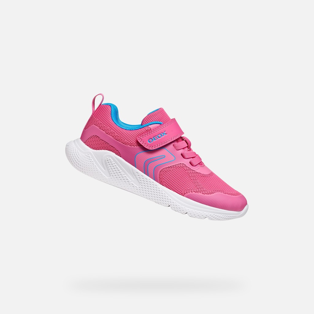 Lightweight breathable shoes SPRINTYE GIRL Fuchsia/Royal - image number 0 | GEOX