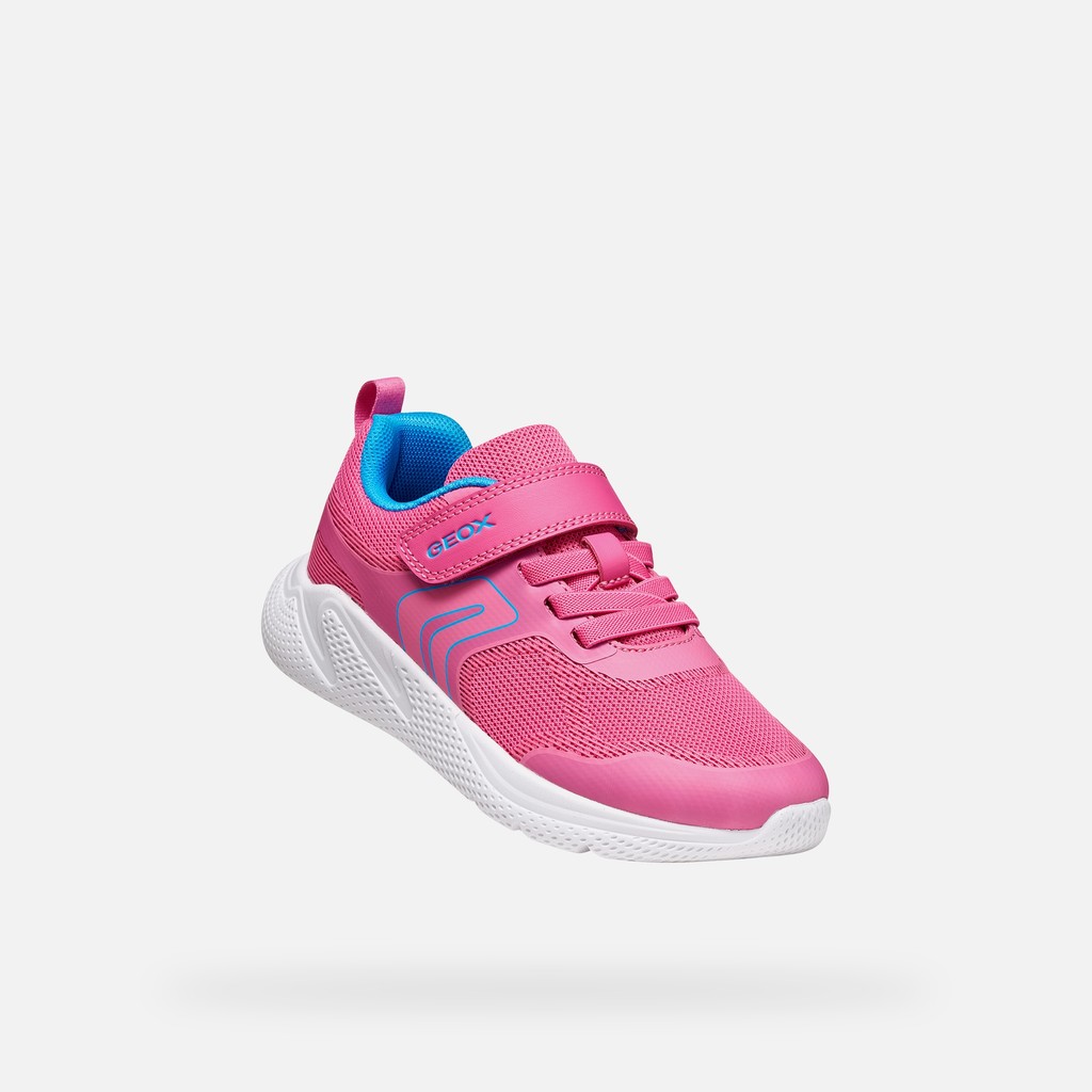 Lightweight breathable shoes SPRINTYE GIRL Fuchsia/Royal - image number 4 | GEOX
